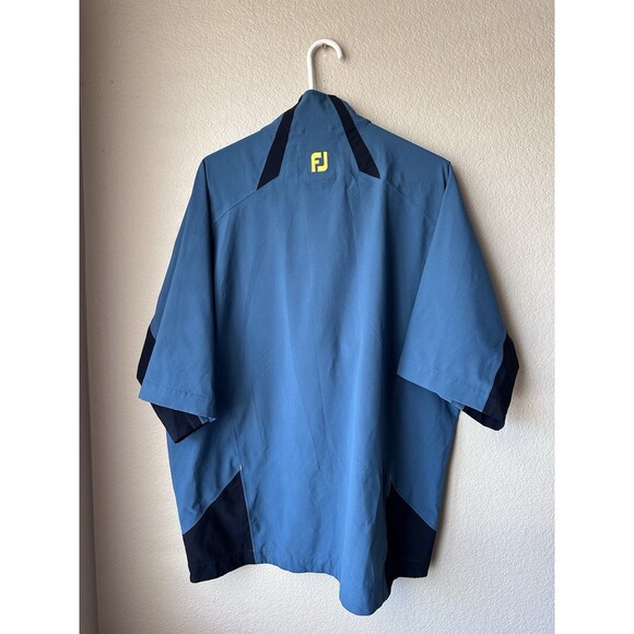 Footjoy Dryjoys Tour XP Blue/Yellow Golf Rain Jacket Alta Mesa Club Men’s Size L - Picture 7 of 9